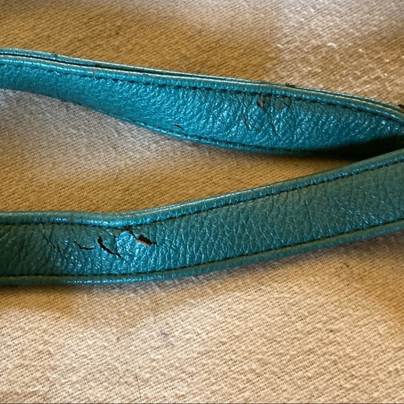 ELLE | Convertible Pebbled Vinyl Green Handbag - Picture 7 of 9